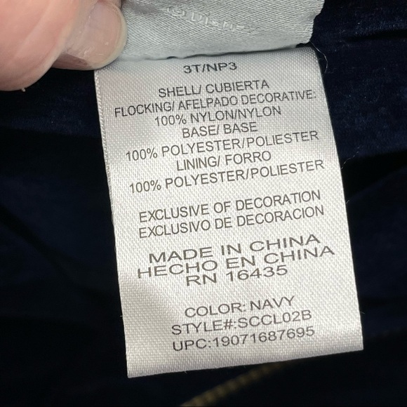 Disney Frozen II Blue Velour Jacket size 3T Princess Anna - Picture 5 of 8